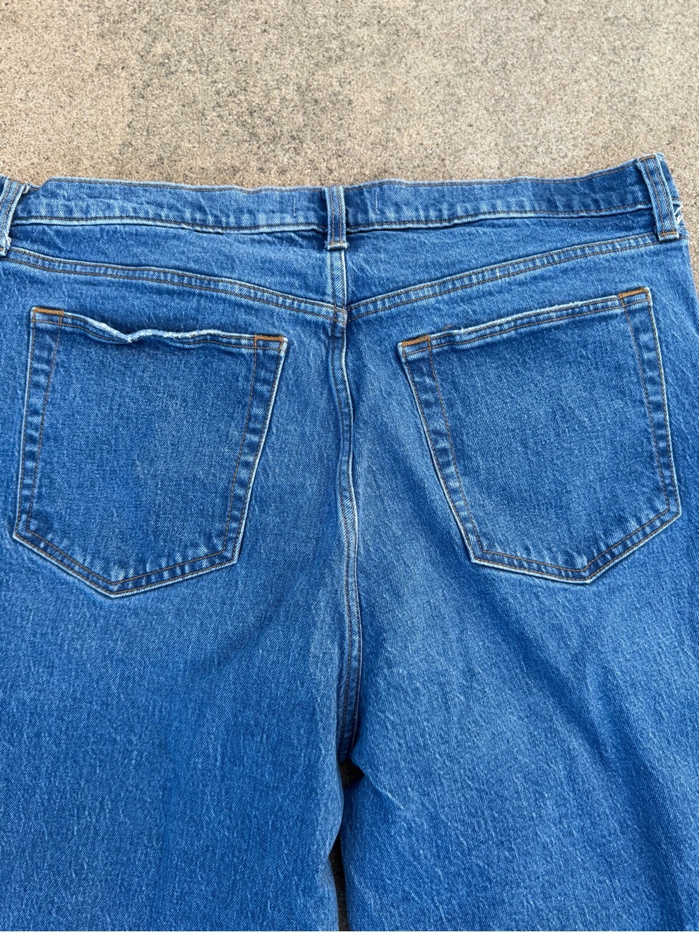 Abercrombie & Fitch 90's High-rise Ultra Straight Jeans Size 34/18R Dark Wash - Picture 11 of 11